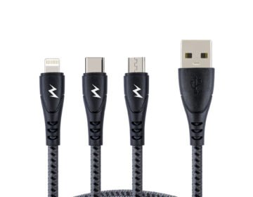 3 IN 1 BRAIDED CABLE 15W (Polyster Braided With PVC Molding)